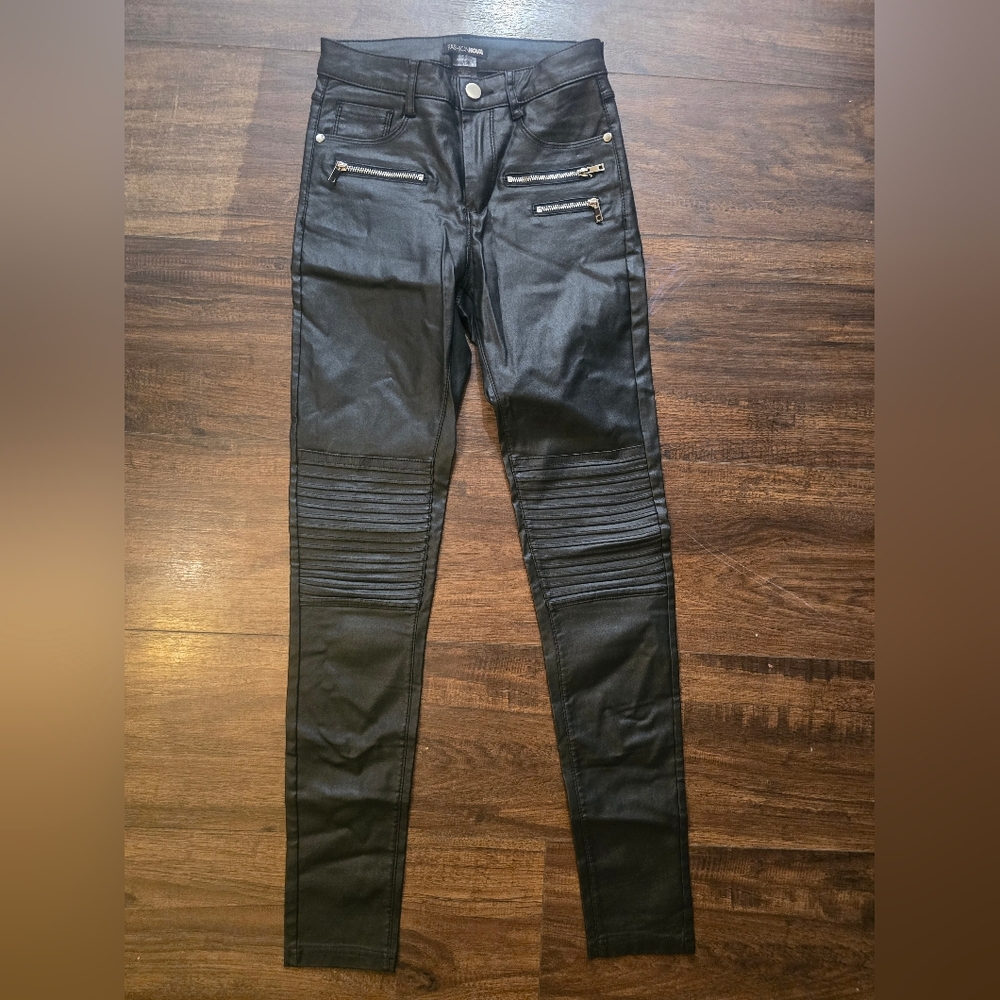 Fashion Nova Black Skinny Biker Pants